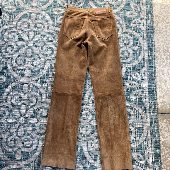 Polo by Ralph Lauren Hunter Brown Genuine Suede Leather Pants - Size 30 - Picture 4 of 14